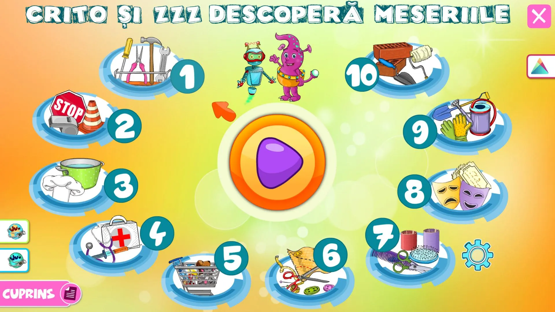 Crito si Zzz - Meseriile | Indus Appstore | Screenshot