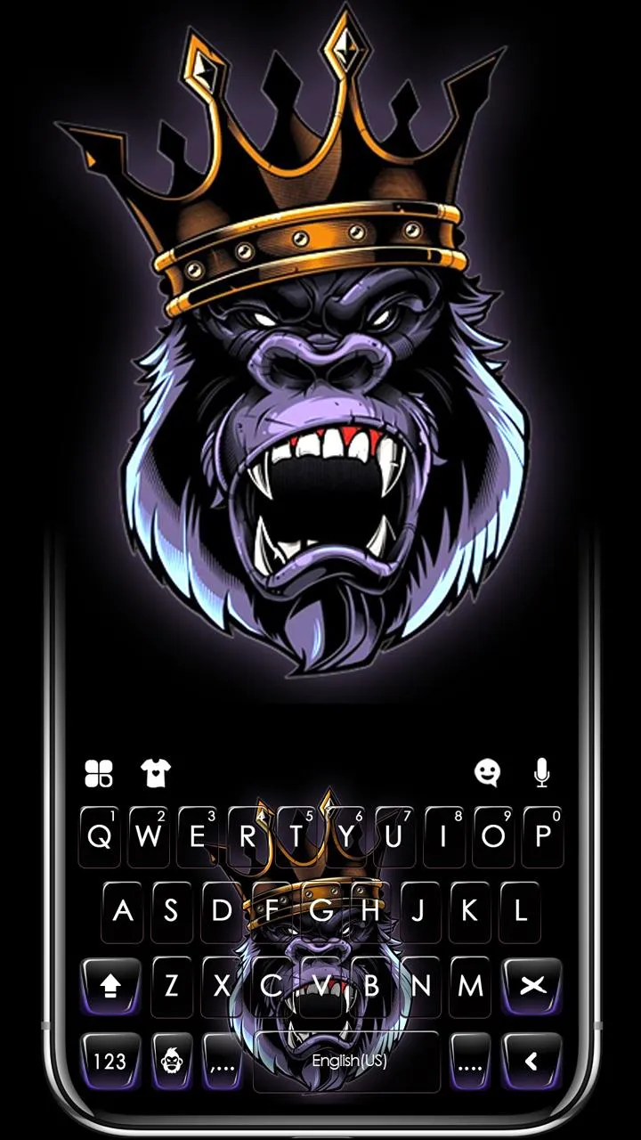 Angry Ape King Keyboard Theme | Indus Appstore | Screenshot