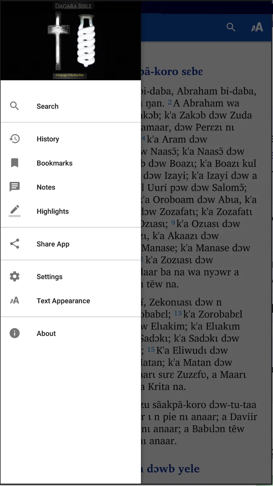 Dagara Bible | Indus Appstore | Screenshot