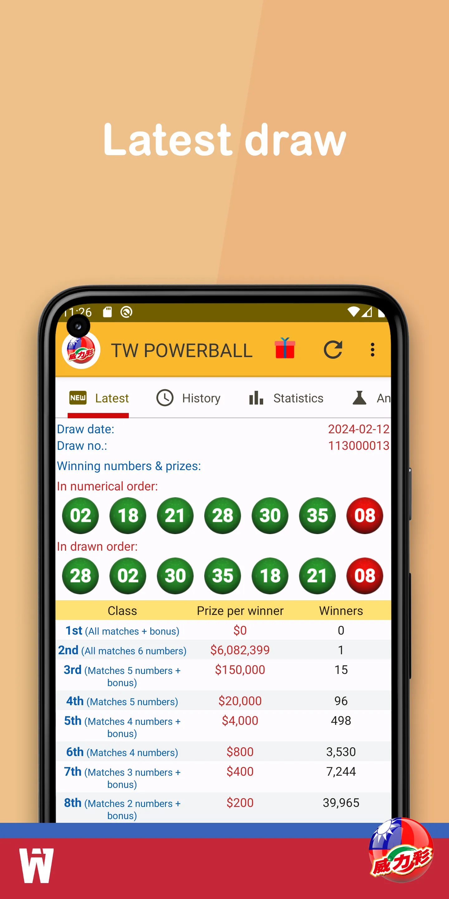 TW Powerball | Indus Appstore | Screenshot