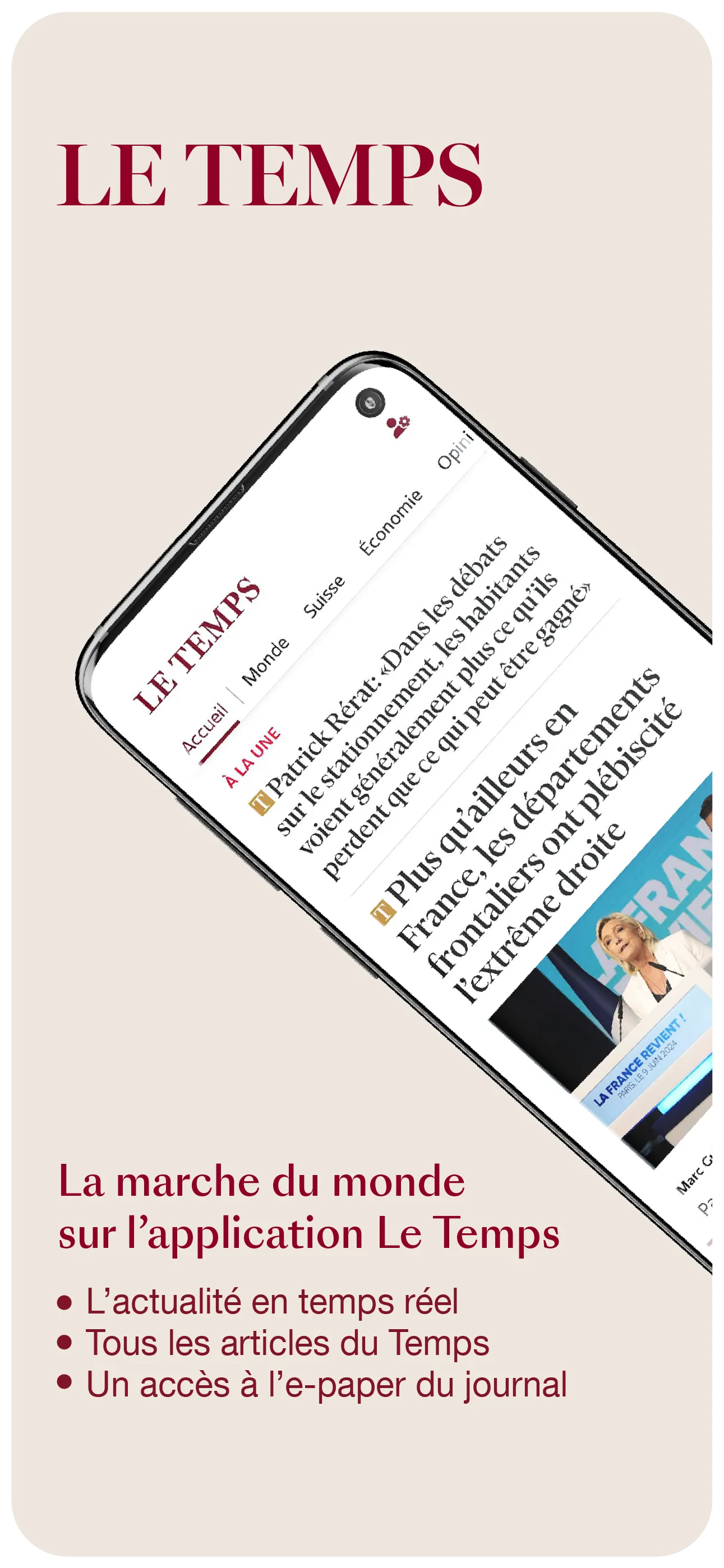 Le Temps, actualités et info | Indus Appstore | Screenshot