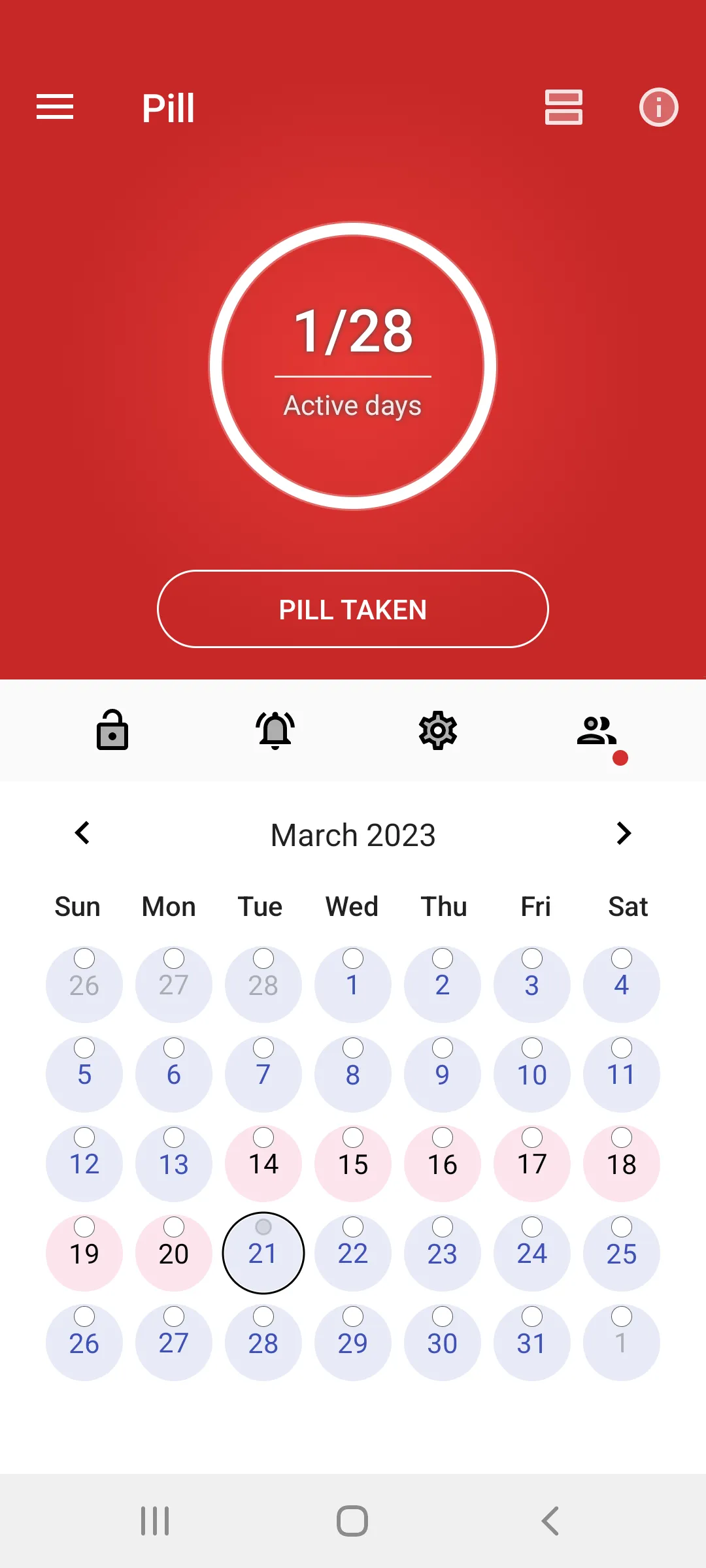 Birth Control Pill Reminder | Indus Appstore | Screenshot