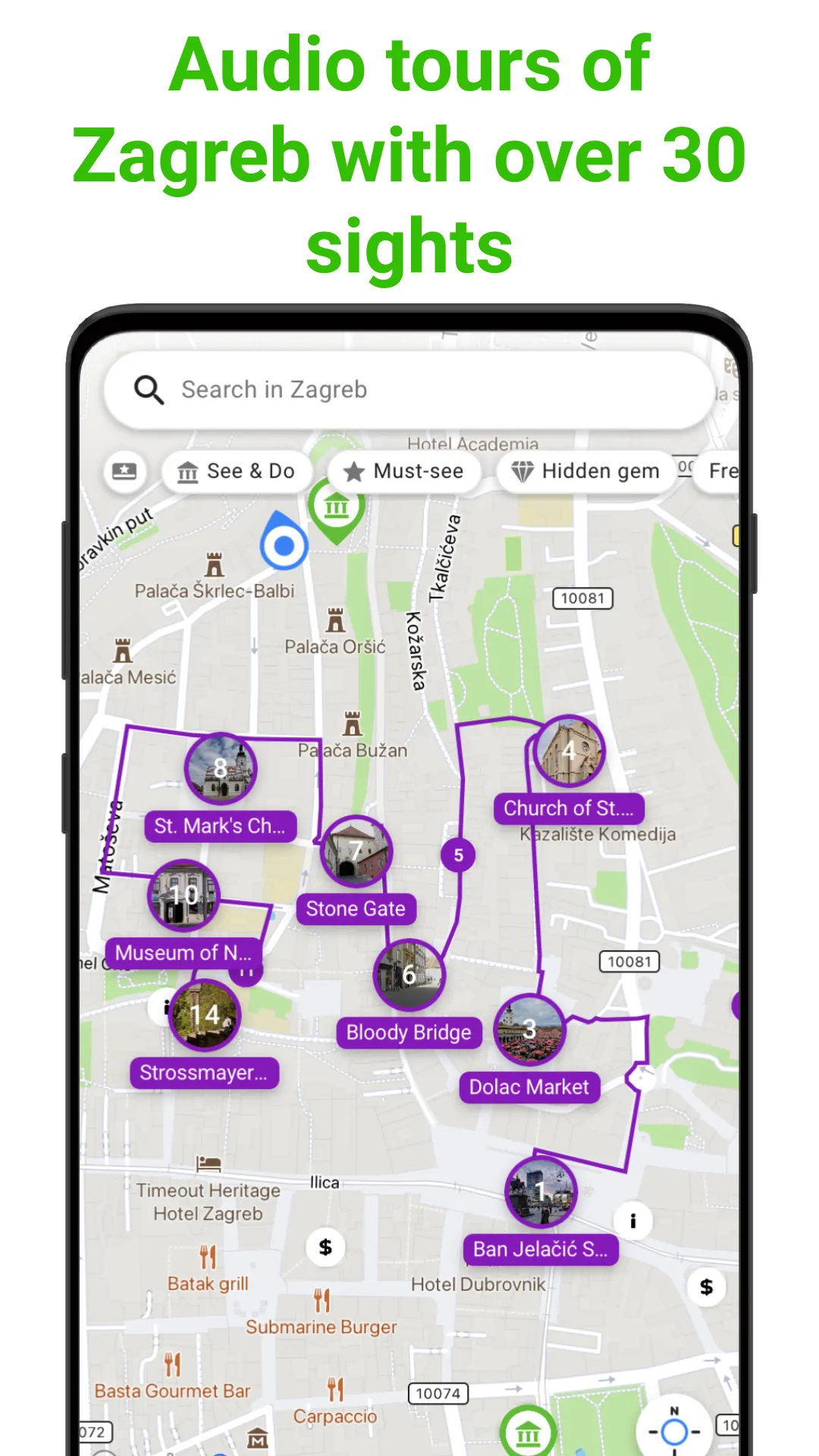 Zagreb Tour Guide:SmartGuide | Indus Appstore | Screenshot