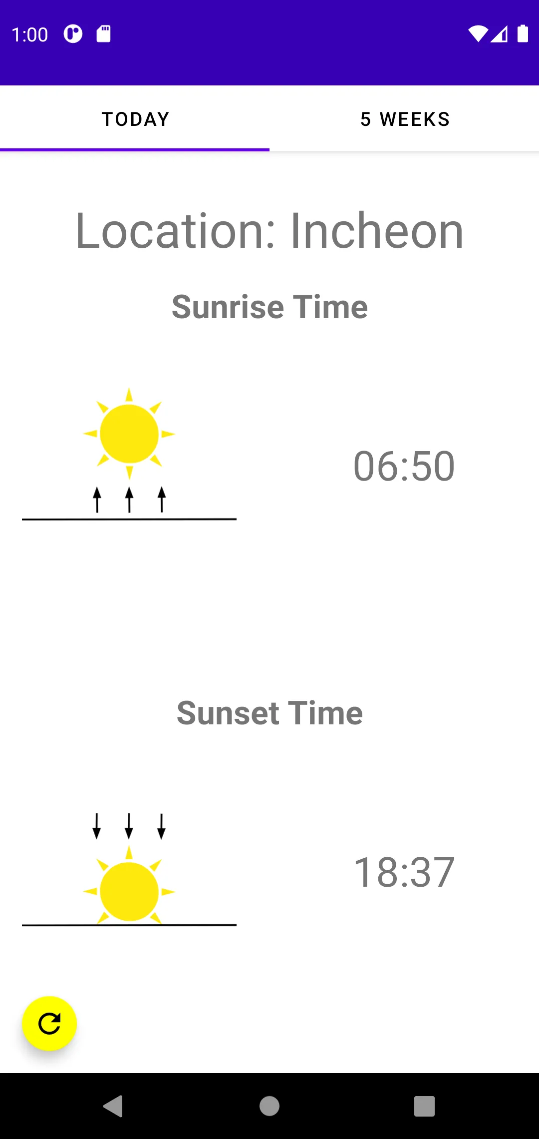 Sunrise Sunset time | Indus Appstore | Screenshot