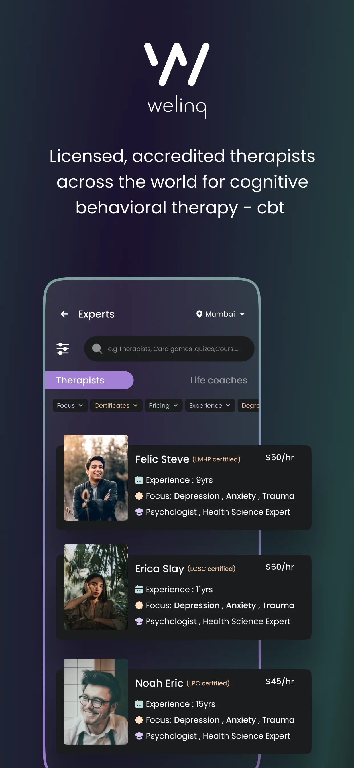 WeLinQ: Therapy And Counseling | Indus Appstore | Screenshot