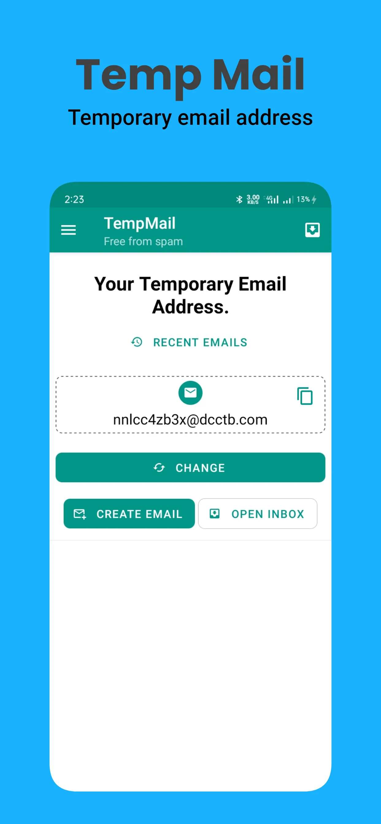 Temporary Email Address | Indus Appstore | Screenshot