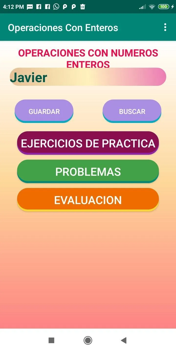 Operaciones Con Enteros | Indus Appstore | Screenshot