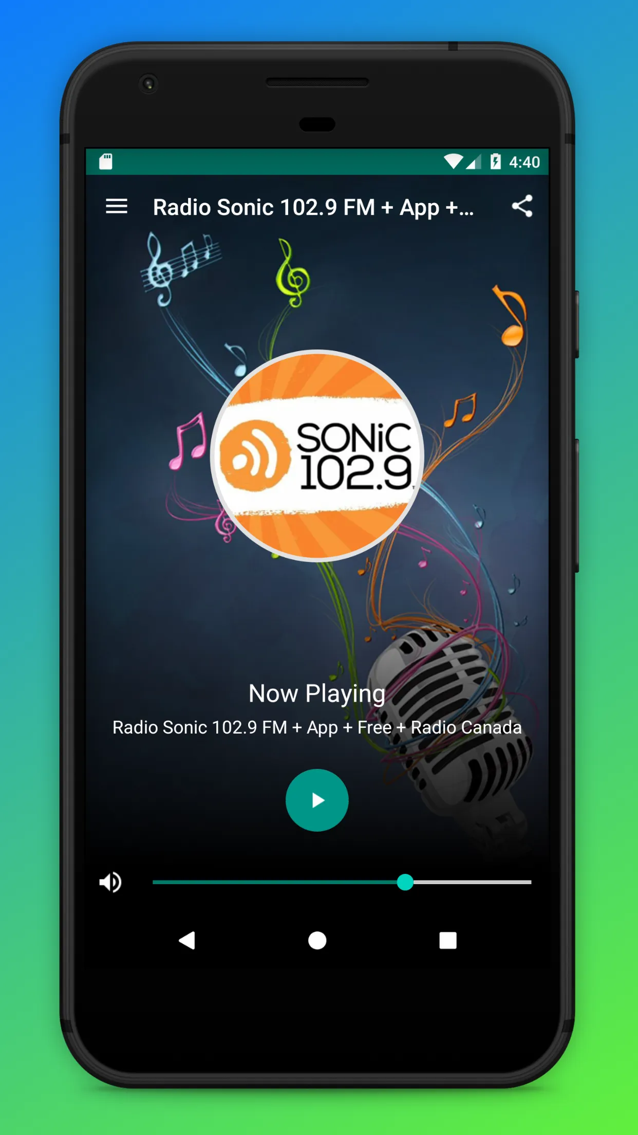 Sonic 102.9 Radio App Canada | Indus Appstore | Screenshot