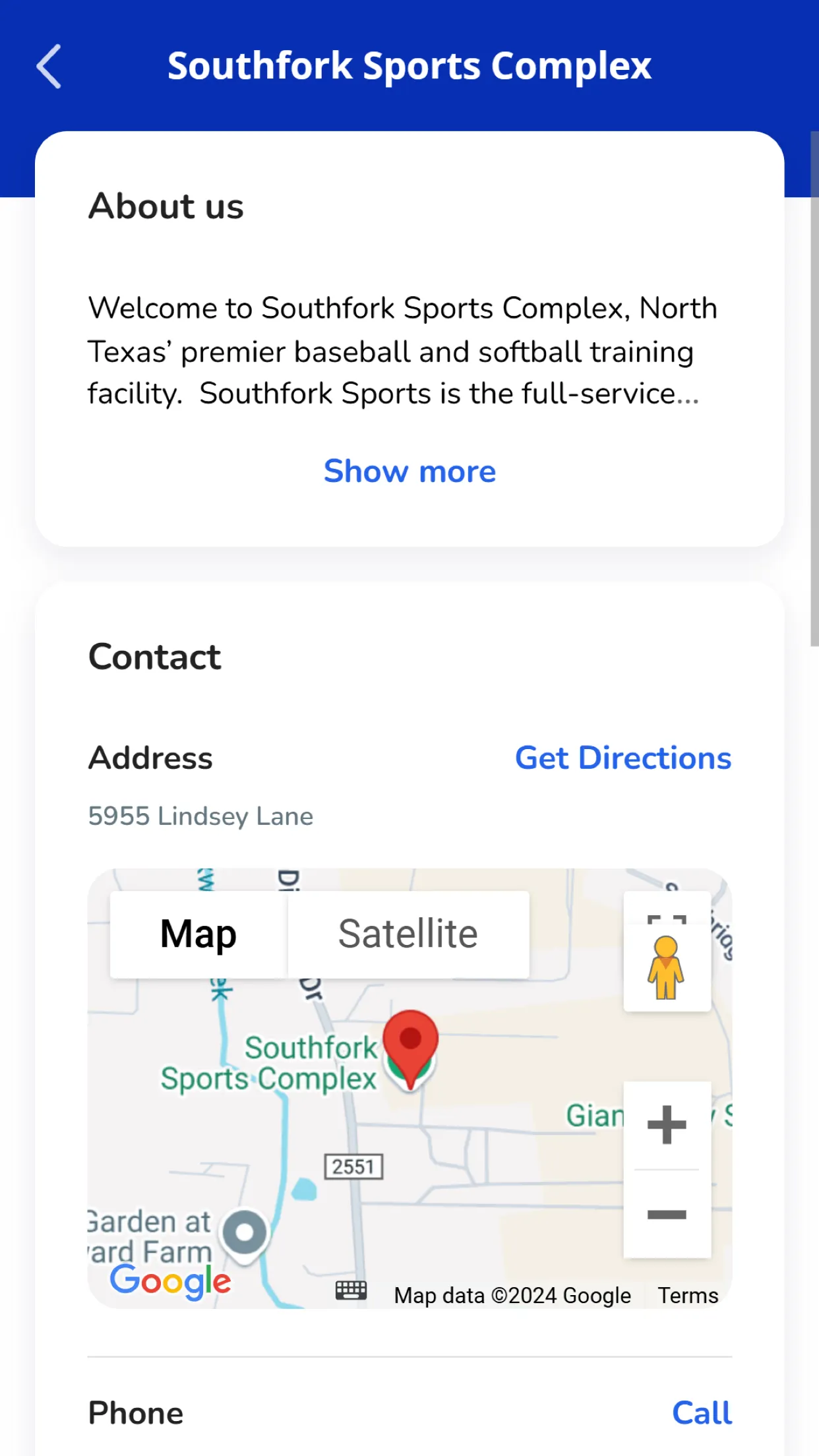 Southfork Sports Complex | Indus Appstore | Screenshot