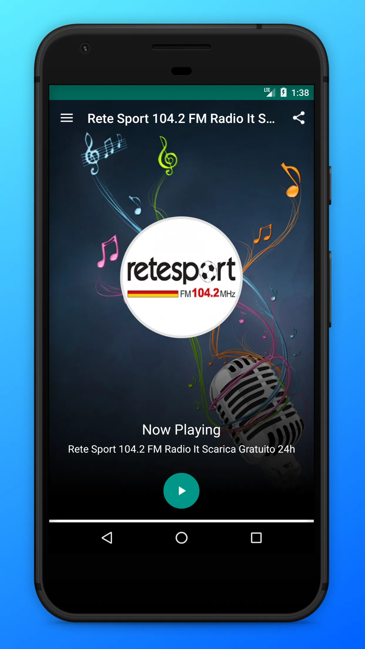 ReteSport 104.2 Radio Italia | Indus Appstore | Screenshot