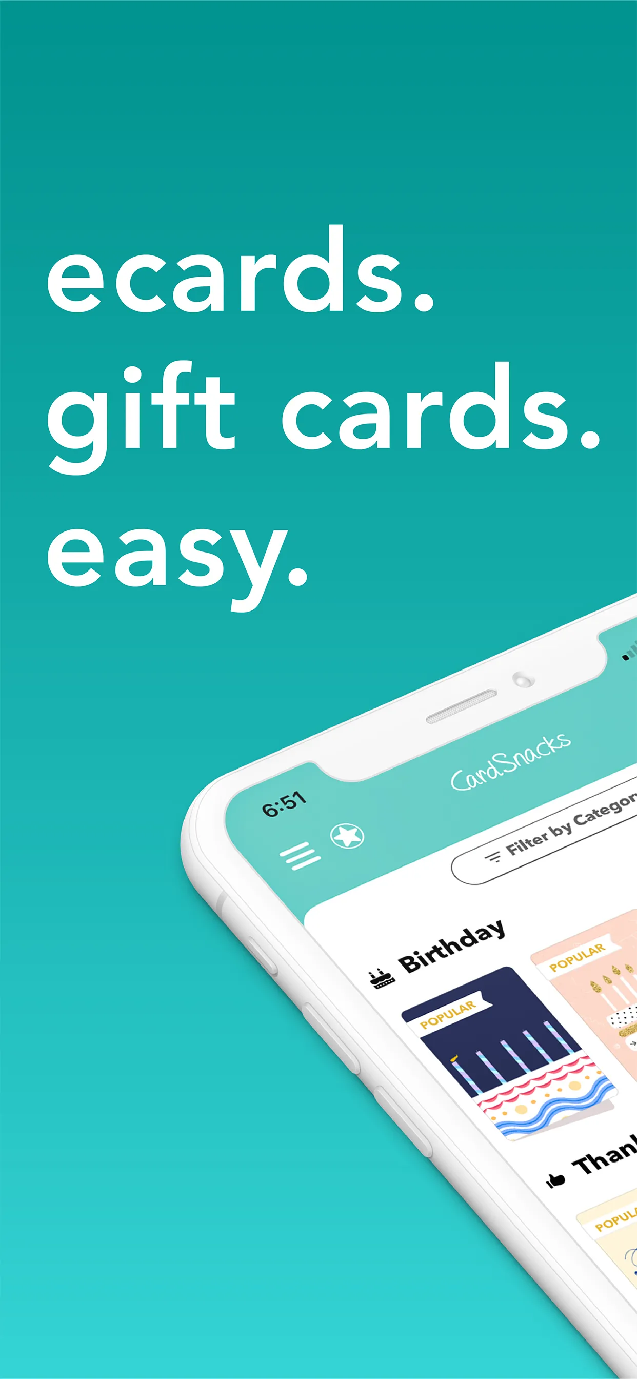 CardSnacks: ecards, gift cards | Indus Appstore | Screenshot