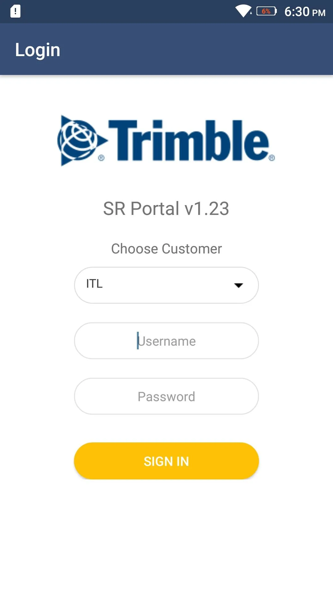 Trimble SR Portal | Indus Appstore | Screenshot