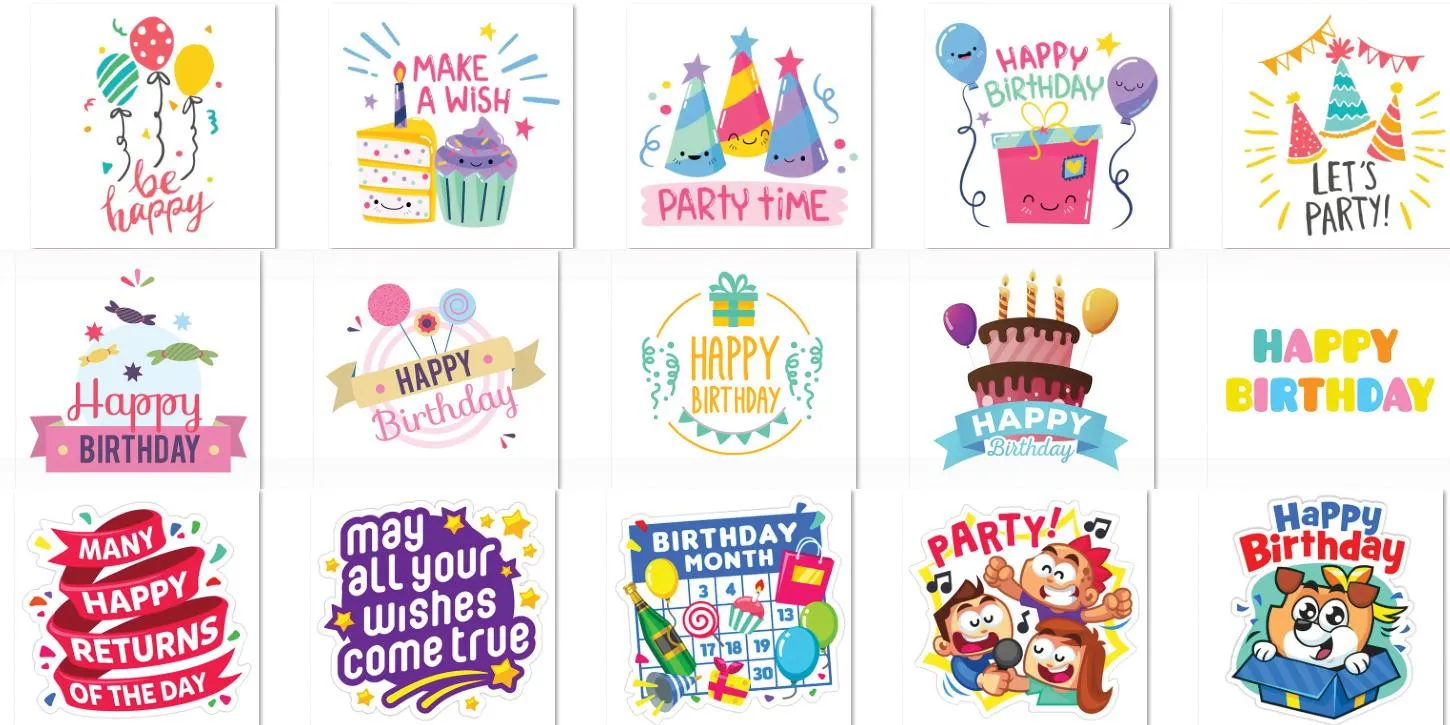 Happy Birthday Stickers | Indus Appstore | Screenshot