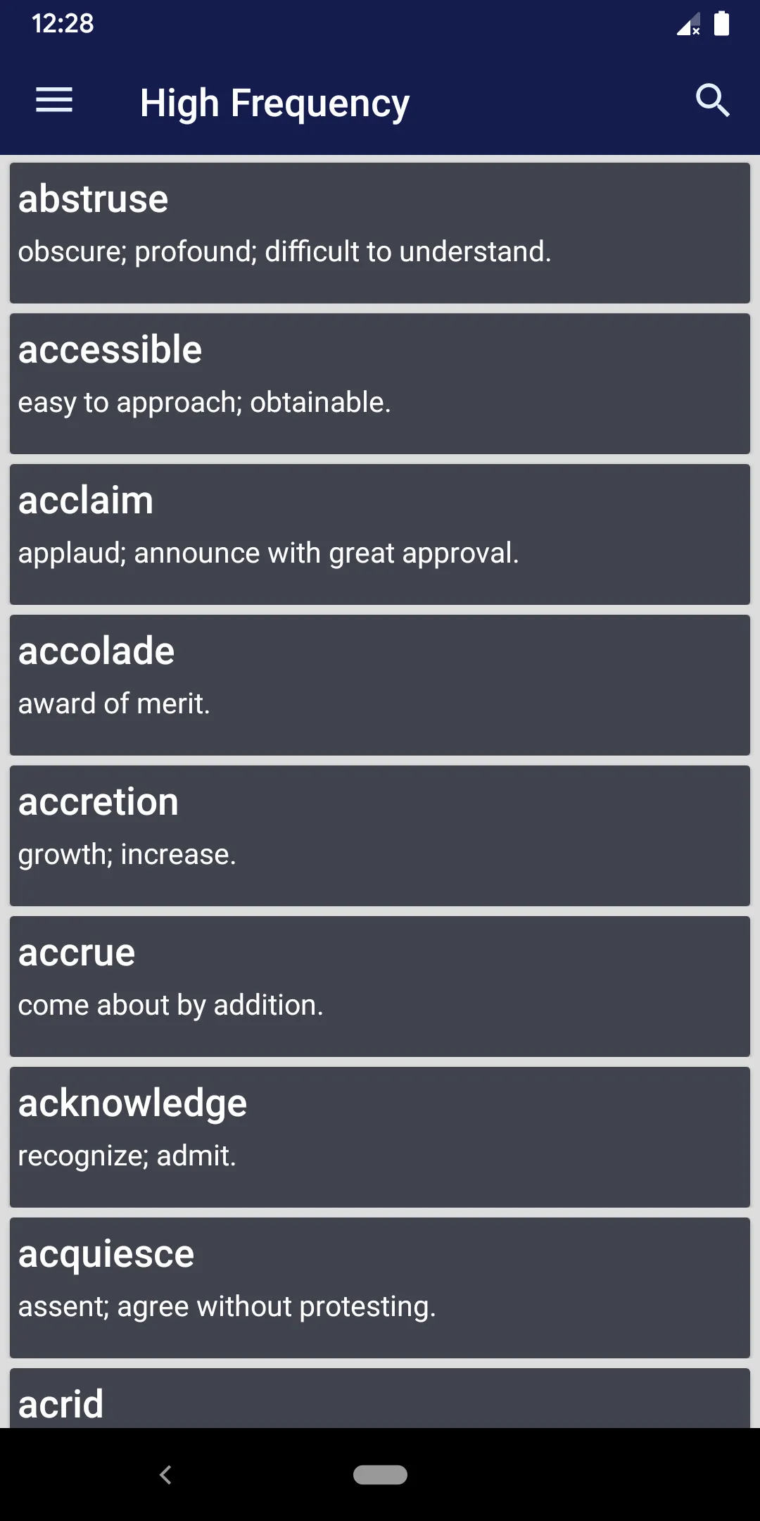 Vocabulary for SAT | Indus Appstore | Screenshot