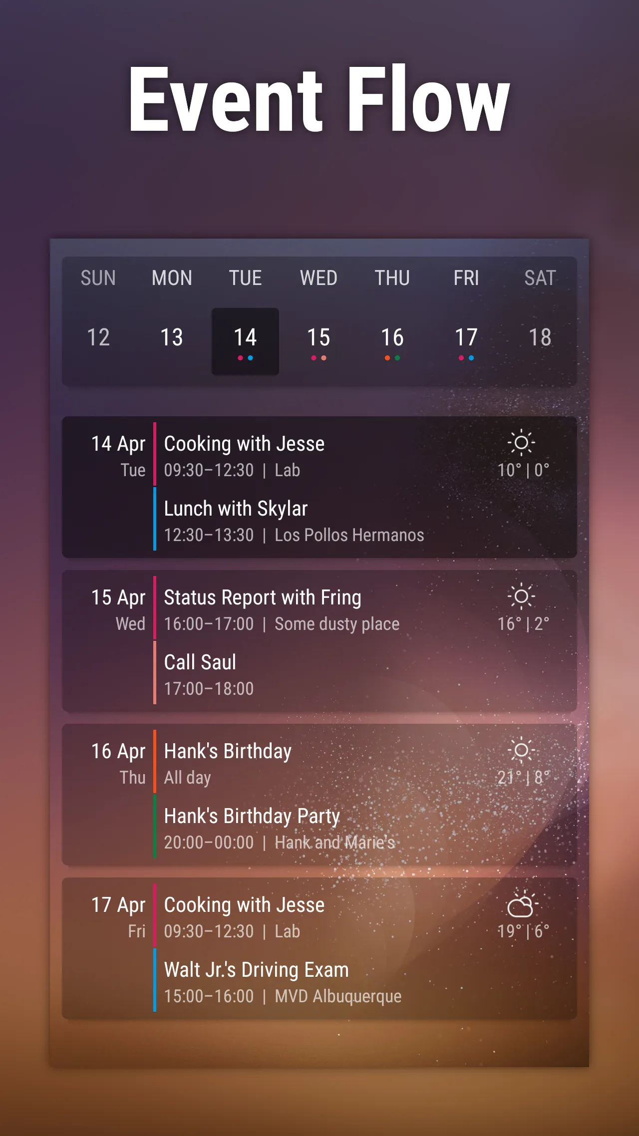 Event Flow Calendar Widget | Indus Appstore | Screenshot