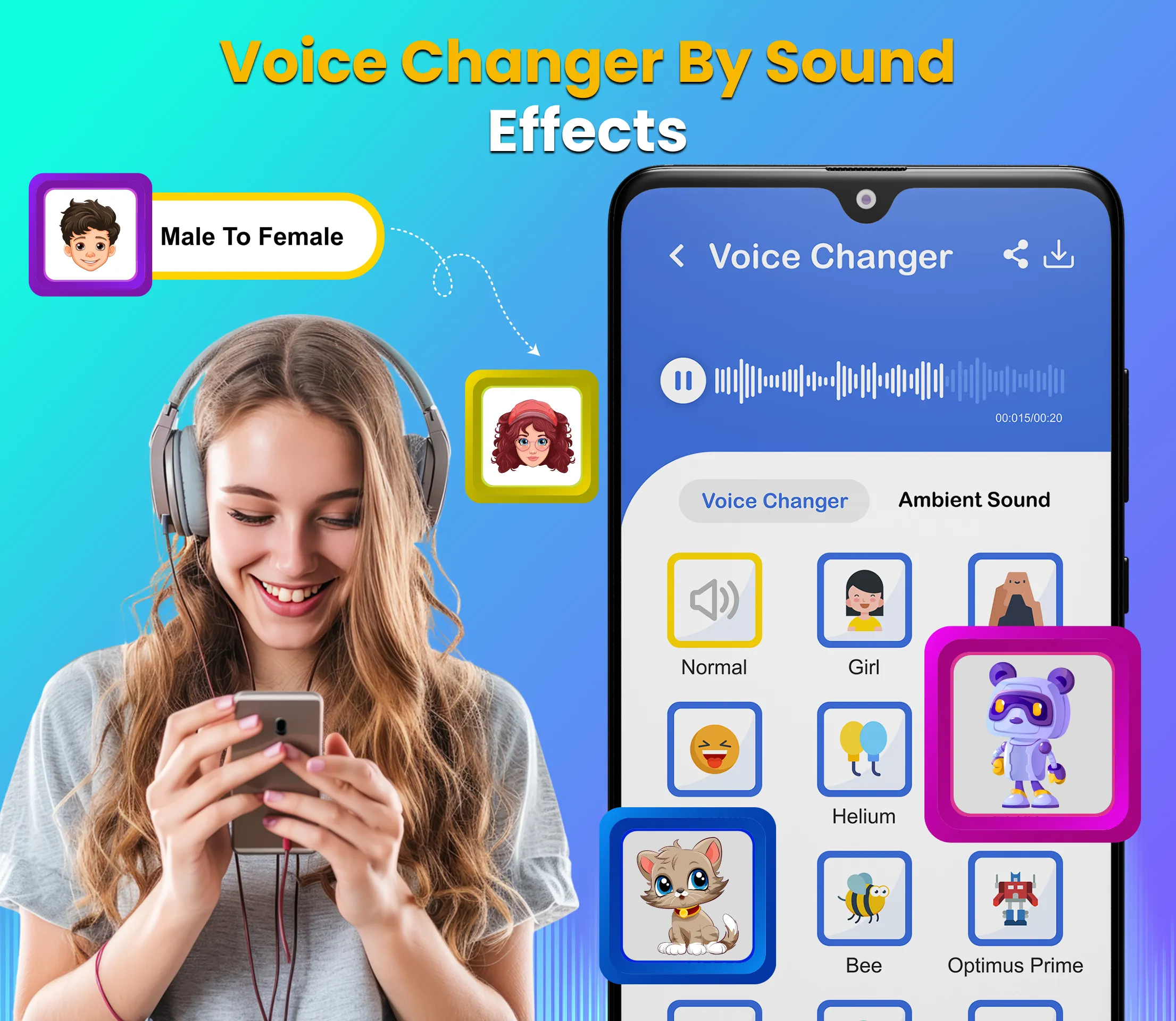 Voice Changer By Sound Effects | Indus Appstore | Screenshot