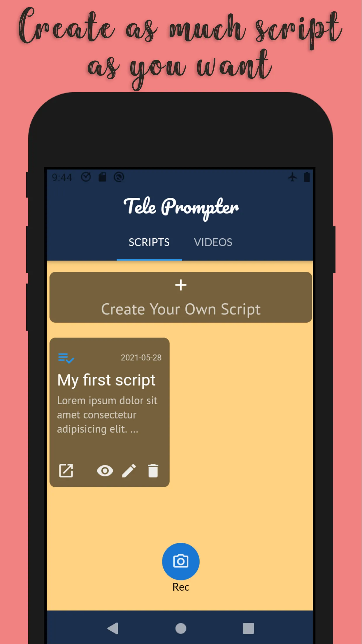 Teleprompter with Video & LIVE | Indus Appstore | Screenshot