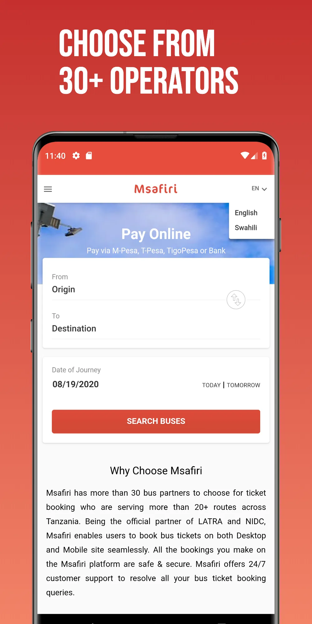 Msafiri - Online Bus Ticketing | Indus Appstore | Screenshot