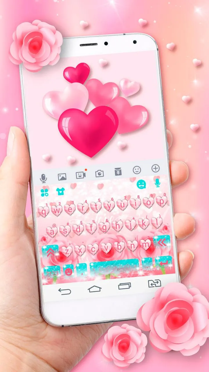 Pink Heart Love Theme | Indus Appstore | Screenshot