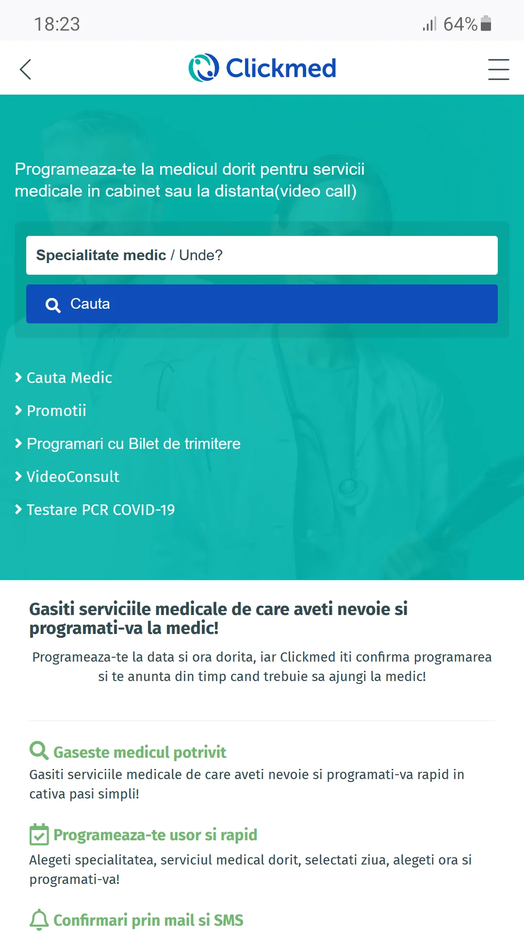 ClickMed - programare la medic | Indus Appstore | Screenshot