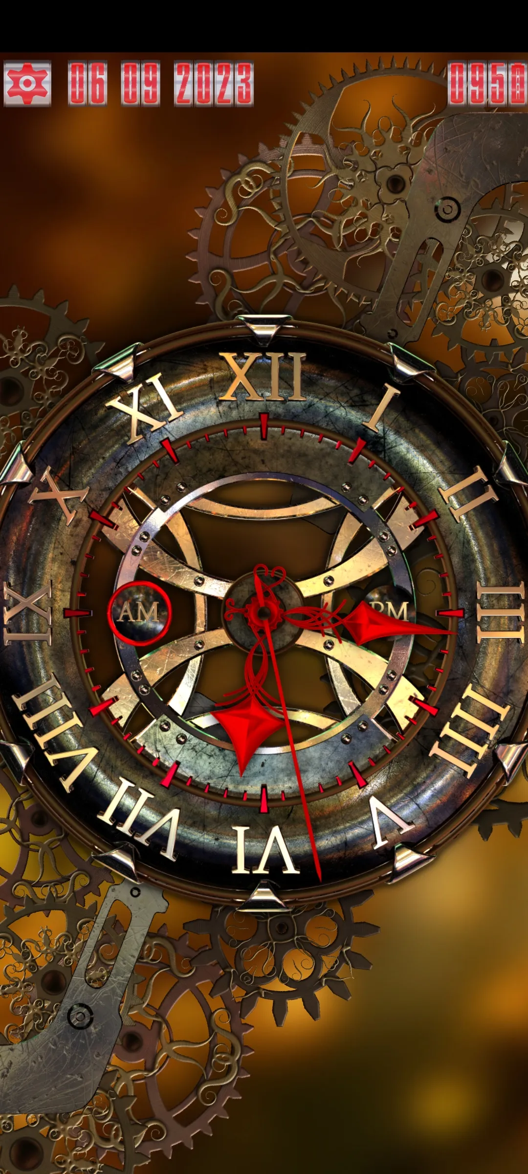 Steampunk Desk Analog Clock | Indus Appstore | Screenshot