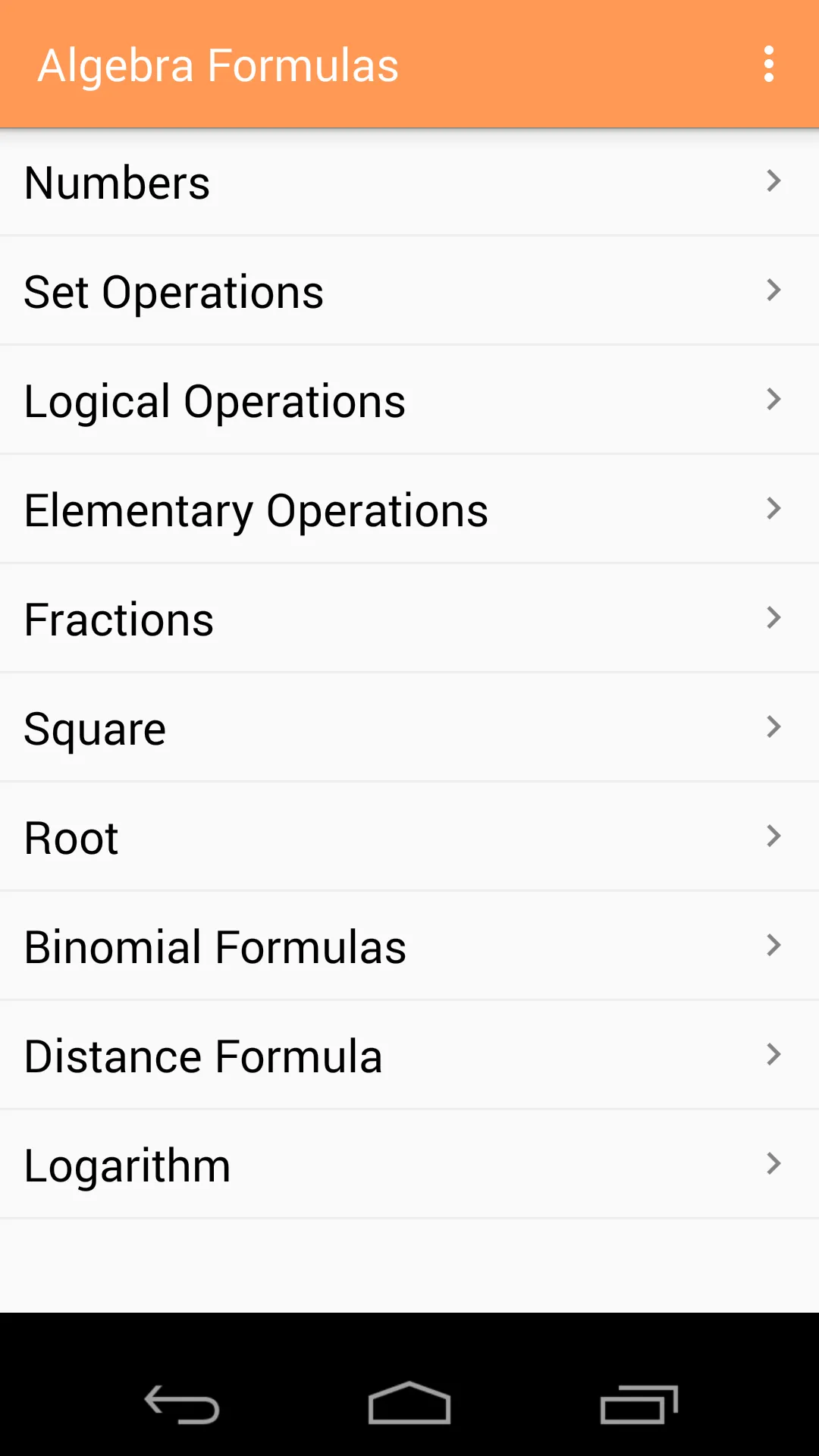 Algebra Formulas | Indus Appstore | Screenshot