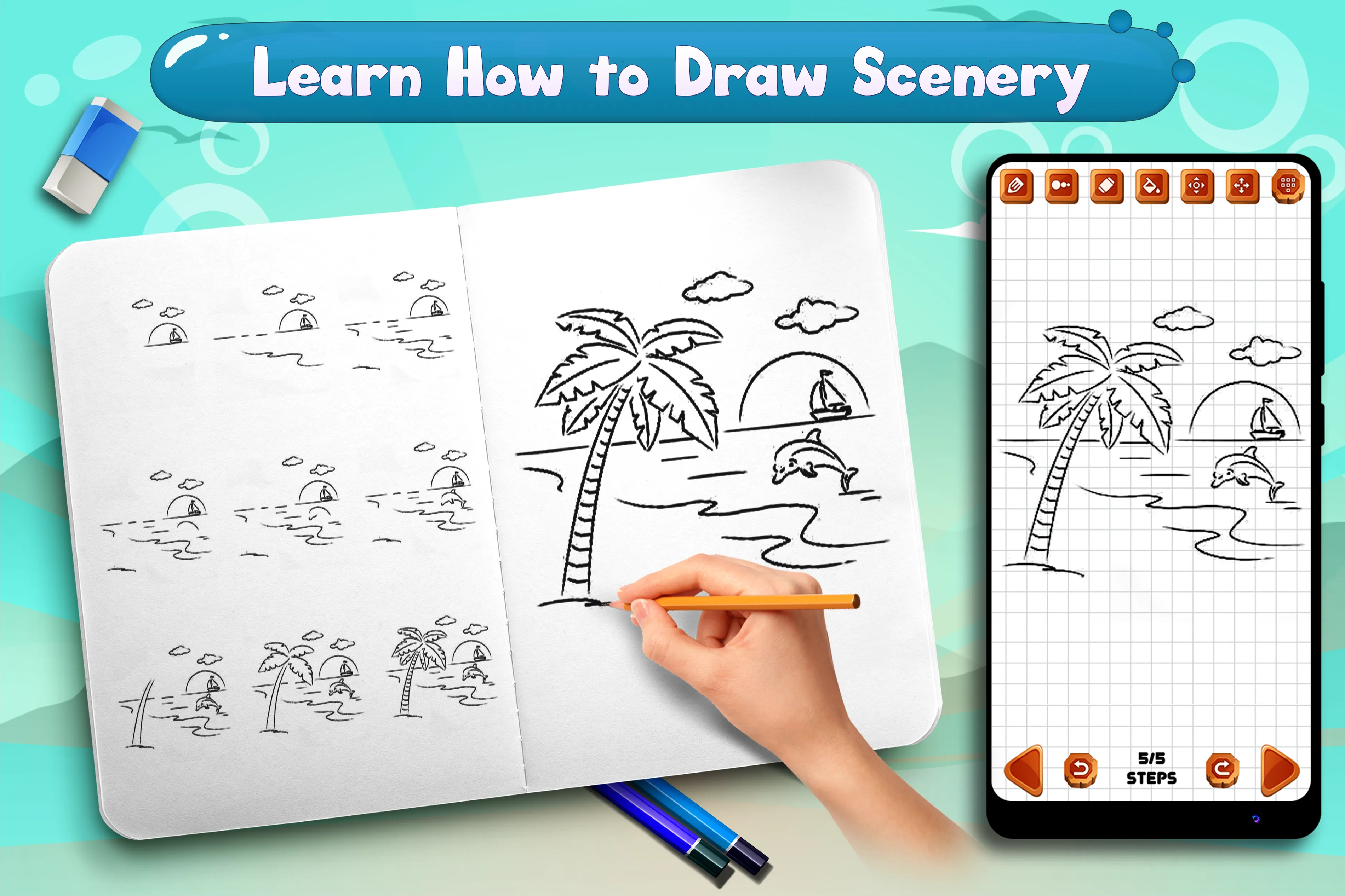 Learn to Draw Scenery & Nature | Indus Appstore | Screenshot