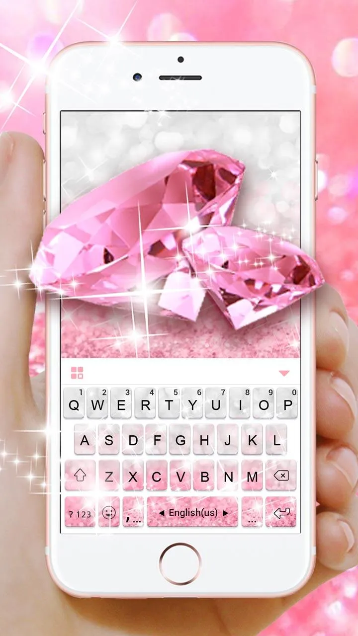 Glittering Pink Diamond Keyboa | Indus Appstore | Screenshot