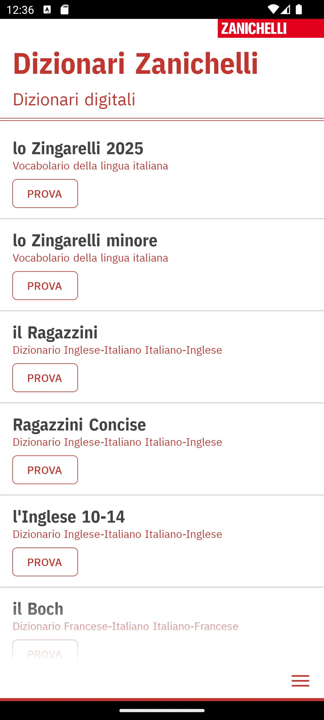 Dizionari ZANICHELLI | Indus Appstore | Screenshot