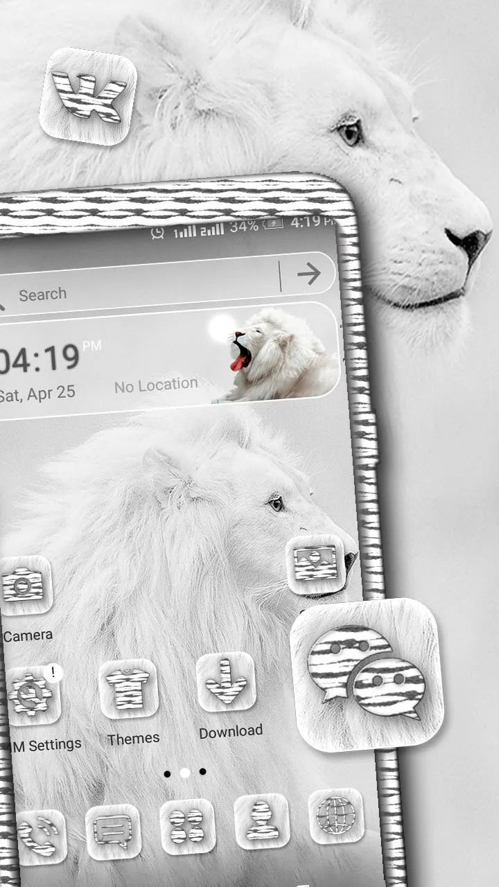 White Lion Launcher Theme | Indus Appstore | Screenshot