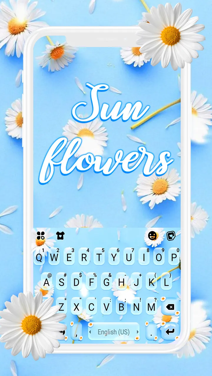 Sunny Daisy Keyboard Theme | Indus Appstore | Screenshot