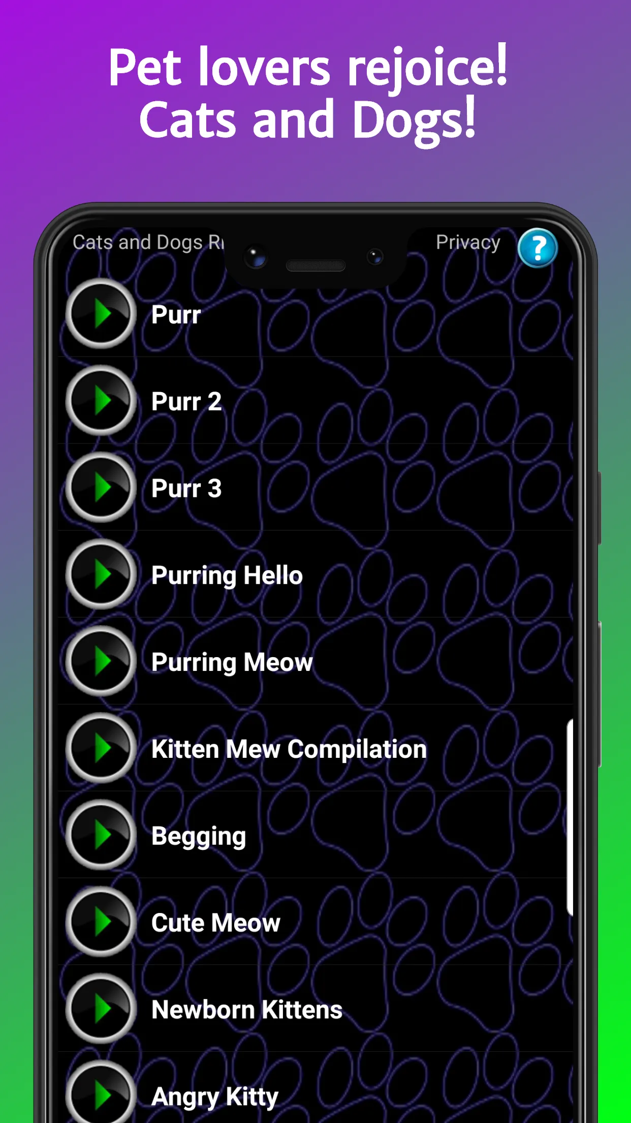 Cats and Dogs Ringtones | Indus Appstore | Screenshot