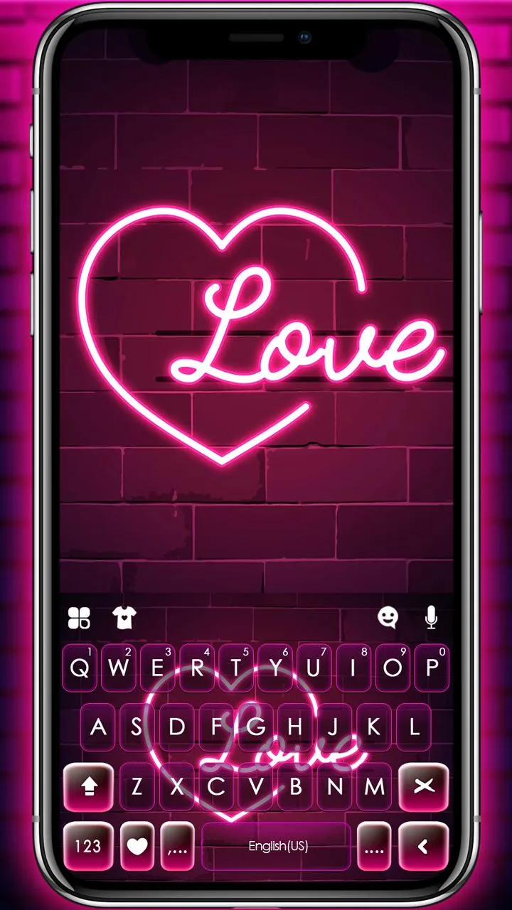 Neon Pink Love Theme | Indus Appstore | Screenshot