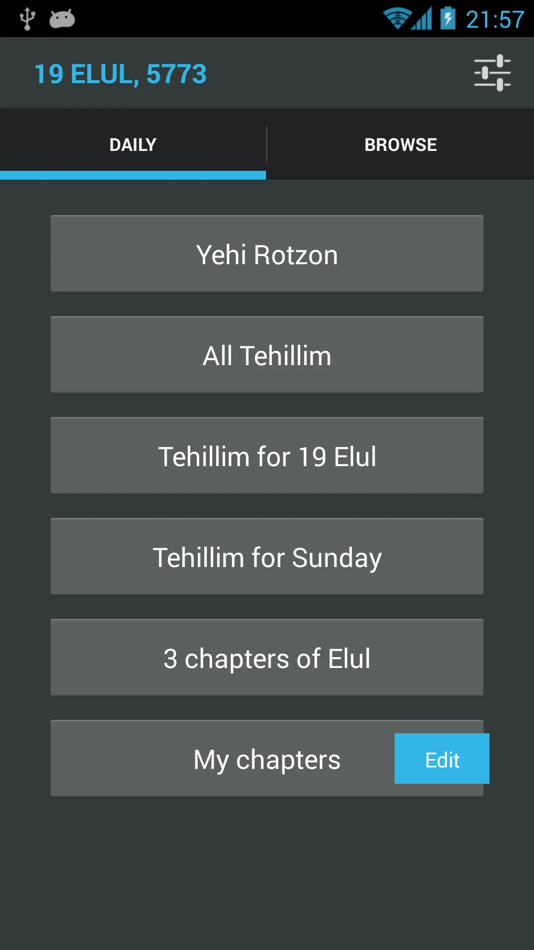 Tehillim Ohel Yosef Yitzchak | Indus Appstore | Screenshot