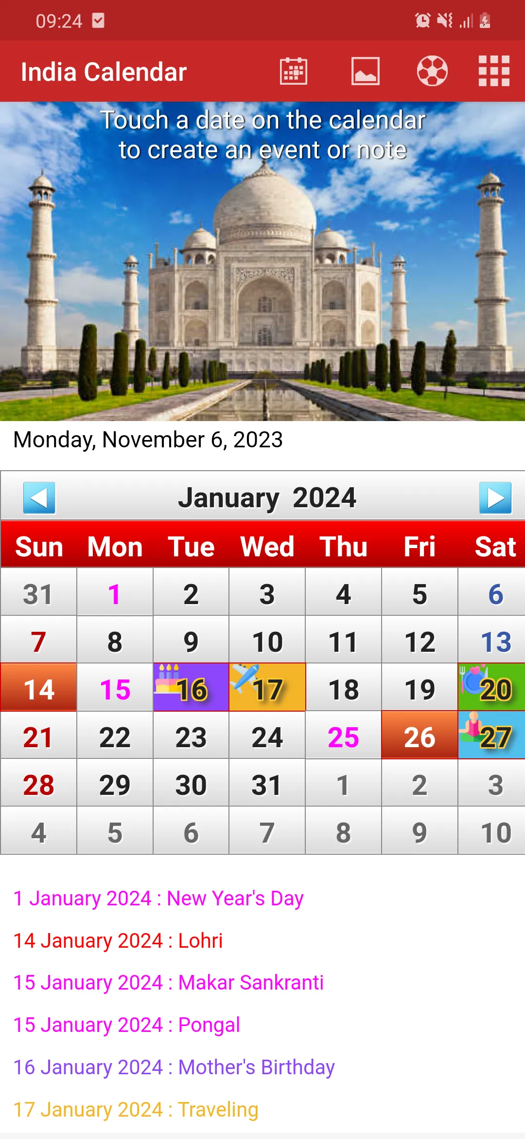 India Calendar 2024 | Indus Appstore | Screenshot