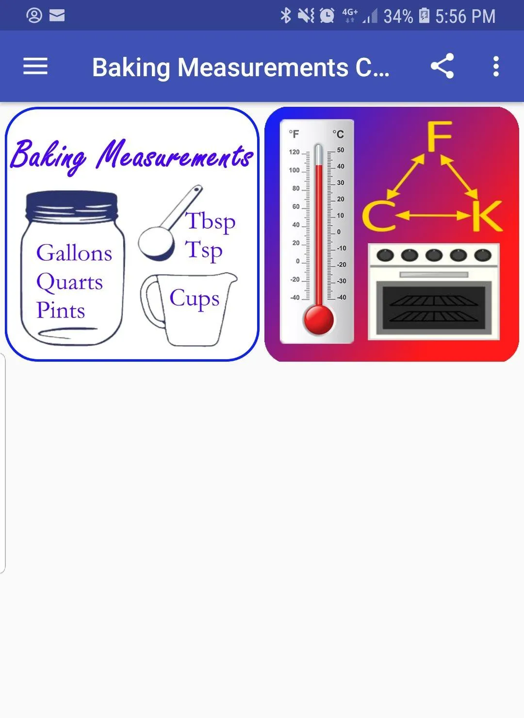 Baking Measurements & Temp App | Indus Appstore | Screenshot