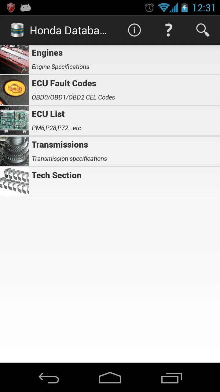 HONDAtabase | Indus Appstore | Screenshot