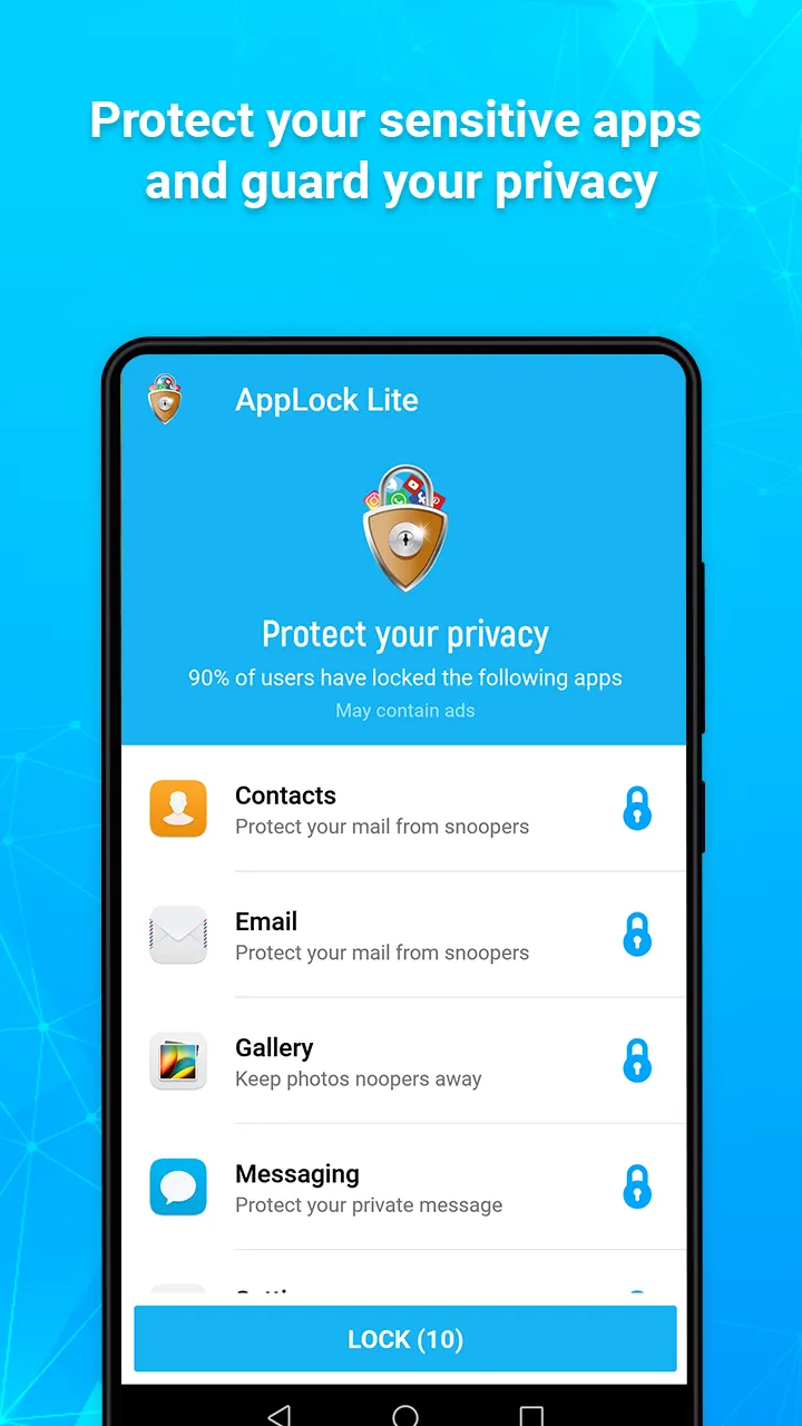 AppLock Lite - Fingerprint | Indus Appstore | Screenshot