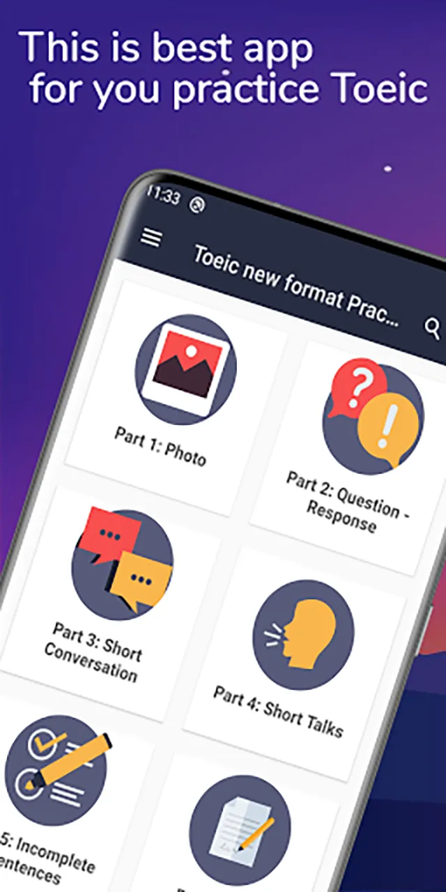 Practice the TOEIC Test | Indus Appstore | Screenshot