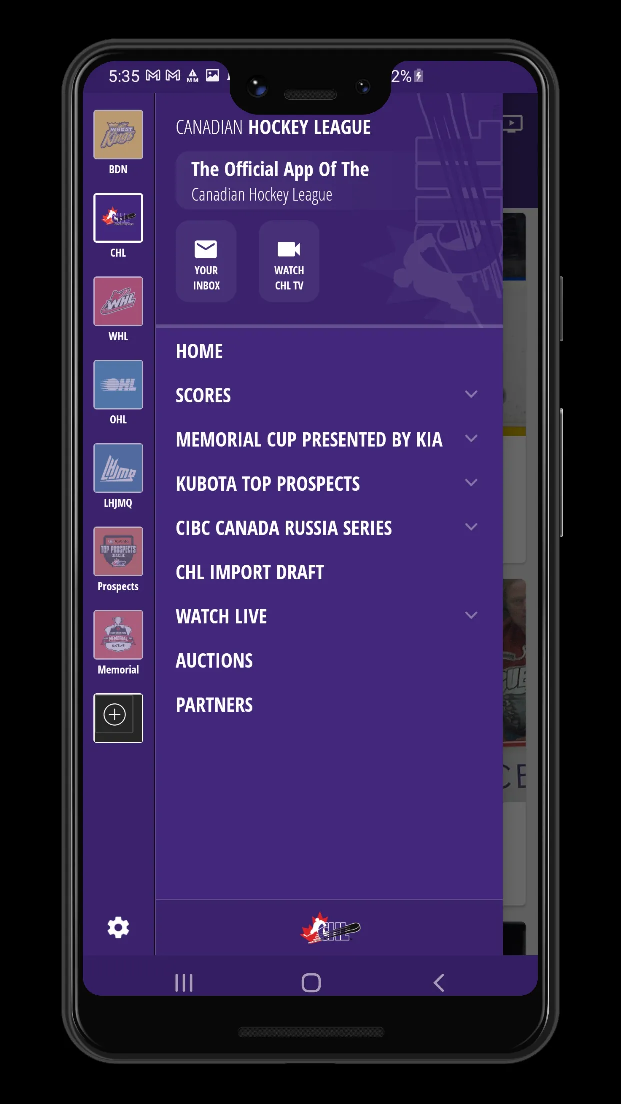 CHL - Canadian Hockey League | Indus Appstore | Screenshot