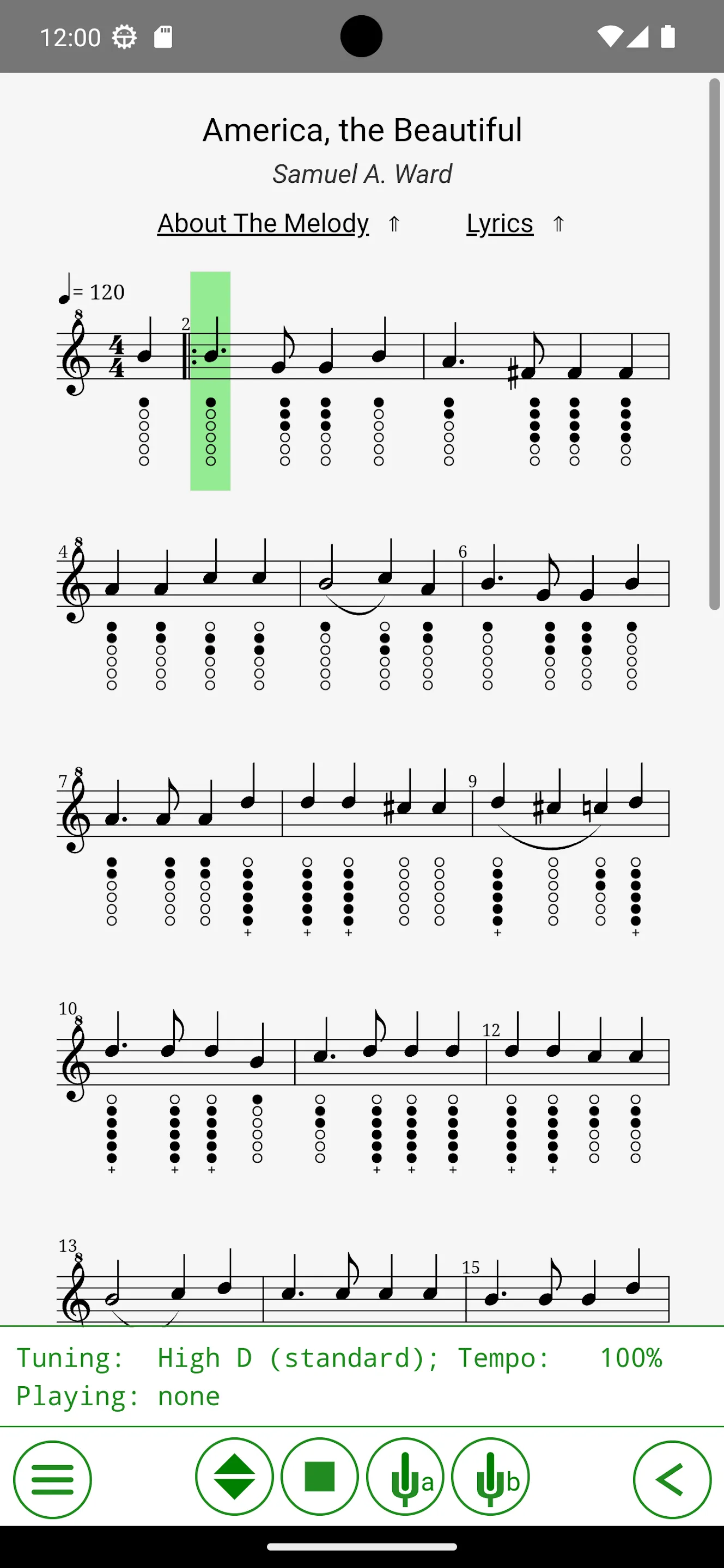 Irish Tin Whistle Tabs | Indus Appstore | Screenshot