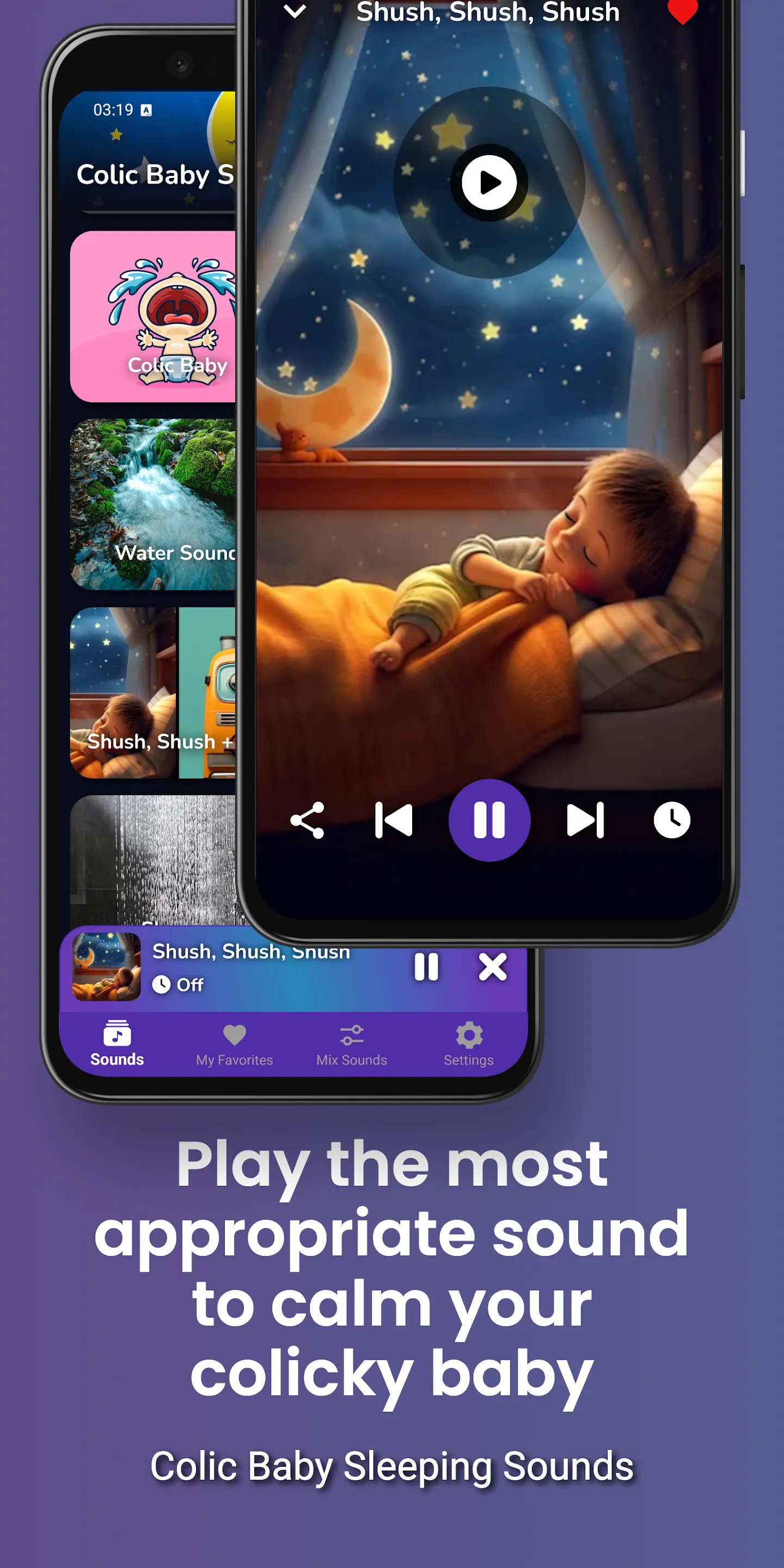 Colic Baby Sleeping Sounds | Indus Appstore | Screenshot