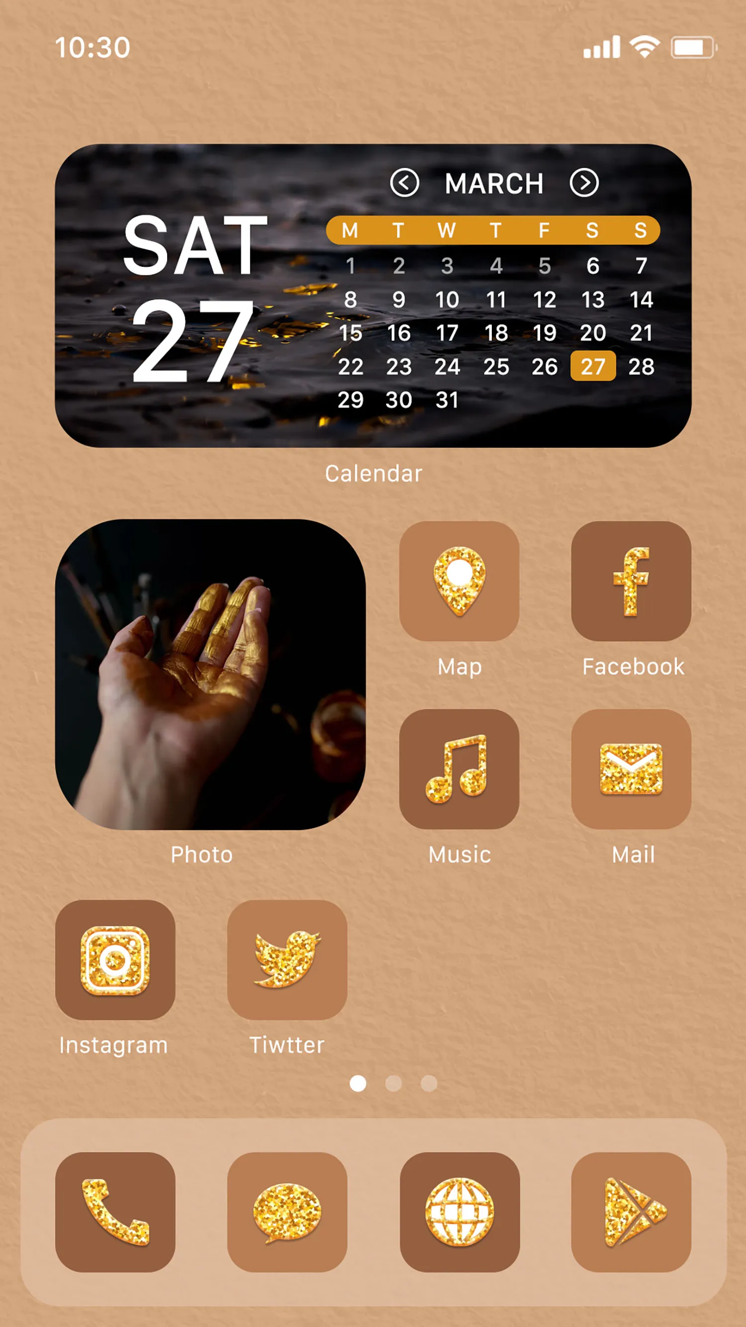 Wow Gold Glitter Icon Pack | Indus Appstore | Screenshot