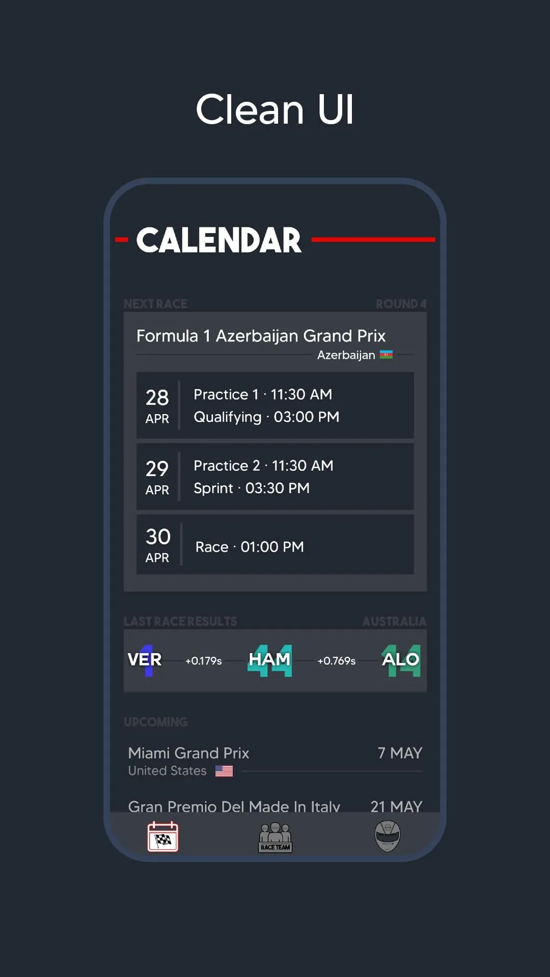 Rawe Ceek: Formula GP Calendar | Indus Appstore | Screenshot