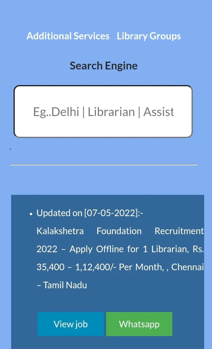 Jobs in Library | Indus Appstore | Screenshot