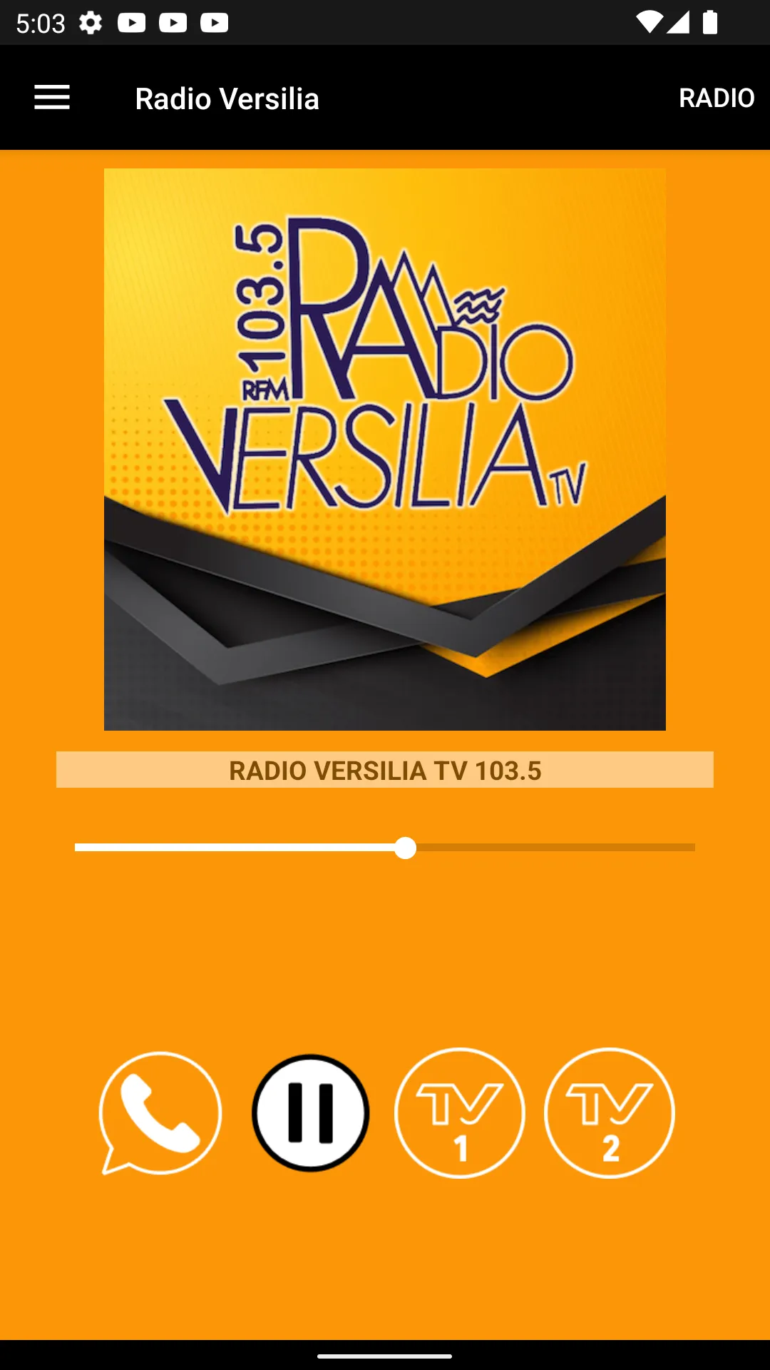 RADIO VERSILIA TV 103.5 | Indus Appstore | Screenshot