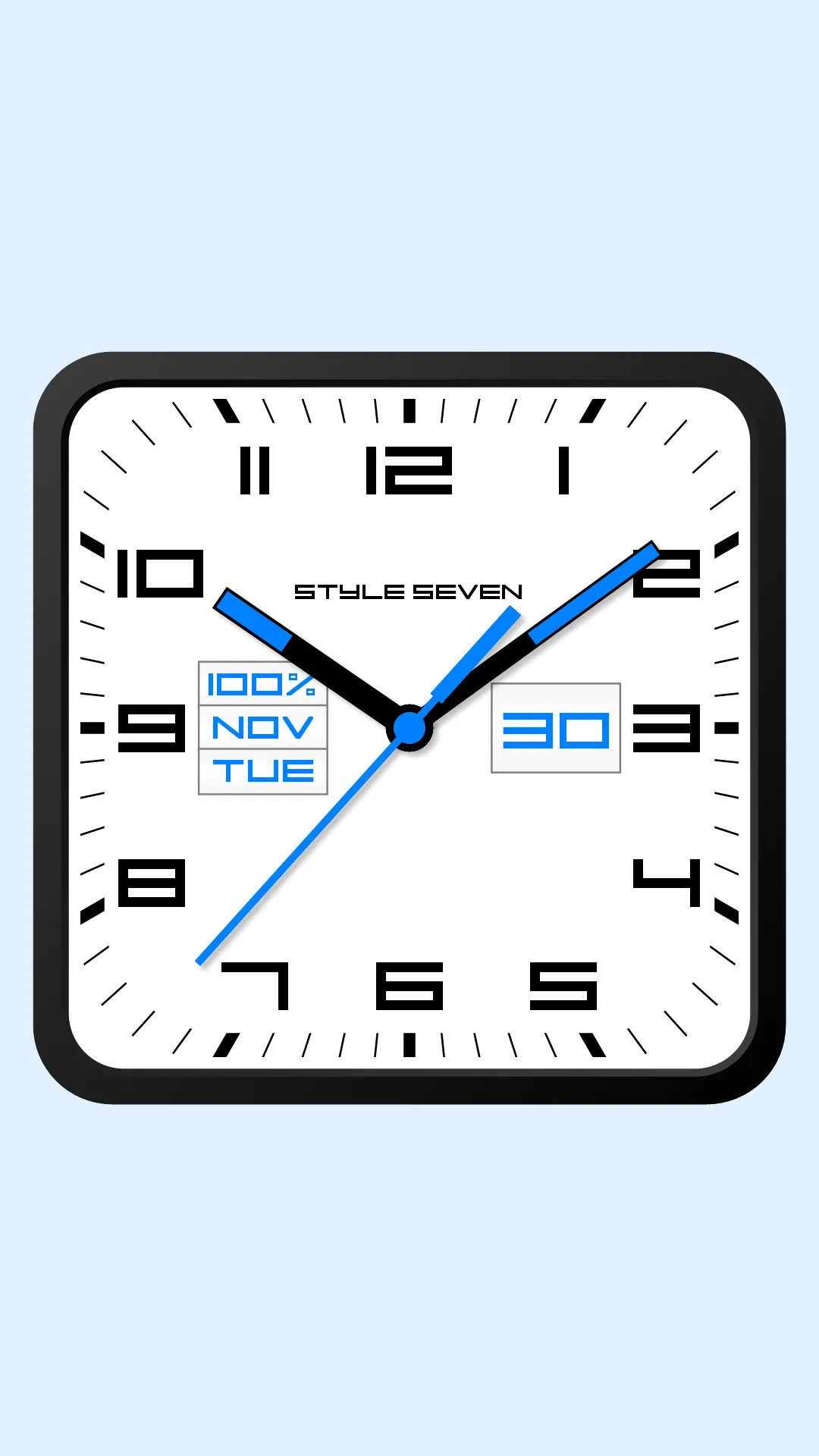 Square Analog Clock-7 | Indus Appstore | Screenshot