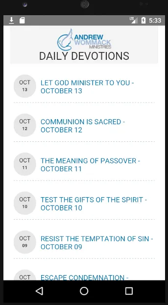 Daily Devotions - Andrew Womma | Indus Appstore | Screenshot