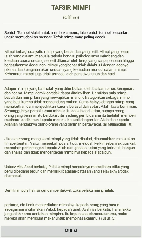 Tafsir Mimpi (Offline) | Indus Appstore | Screenshot