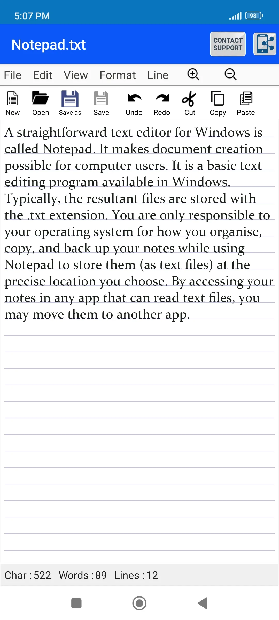 Edit Text Files TXT File Maker | Indus Appstore | Screenshot